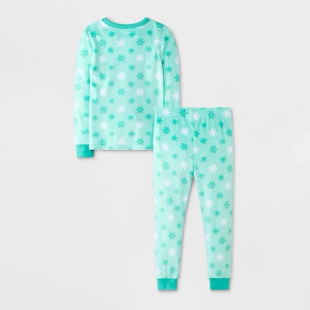 Toddler nwt 2pc Snoopy Snuggly Soft Pajama Set with Socks - Aqua Blue 2T